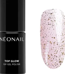 NEONAIL UV Gel Polish Top Glow Gold Flakes