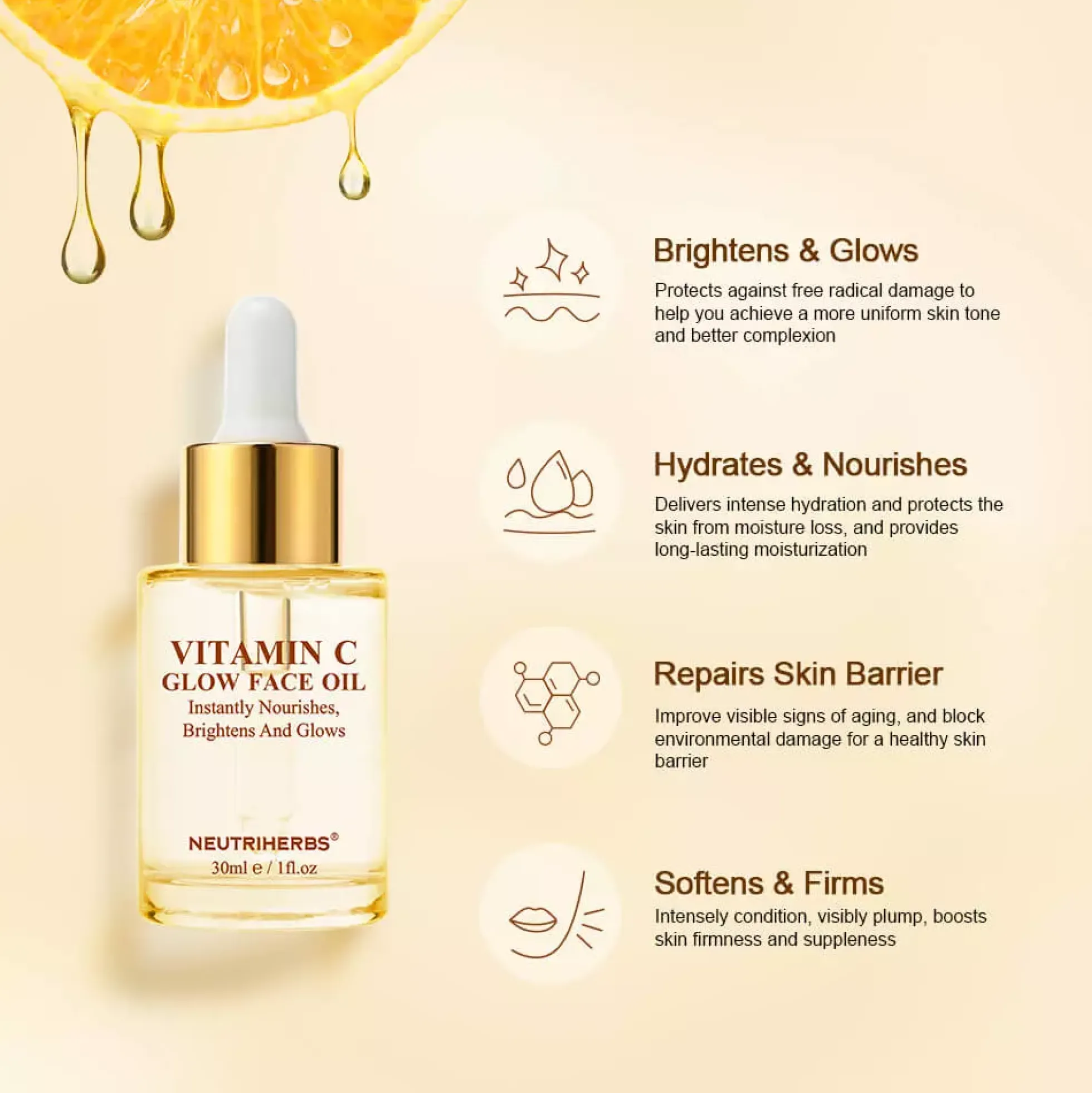Neutriherbs Vitamin C Glow Face Oil 30 ml