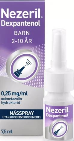 Nezeril Dexpantenol 0,25mg/ml Nässpray 7,5 ml