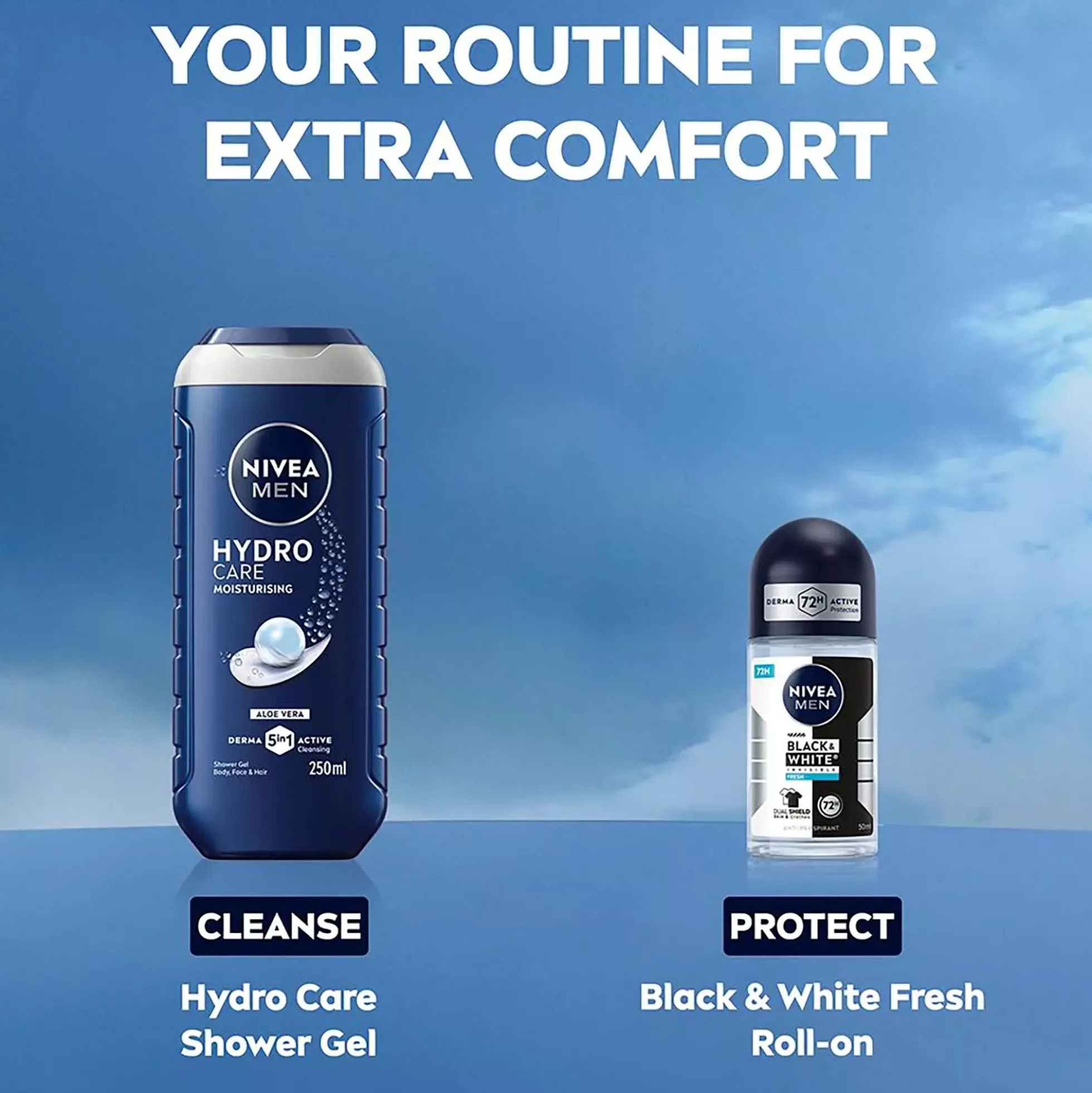 NIVEA Antiperspirant Deo Black & White Fresh Roll On 50 ml