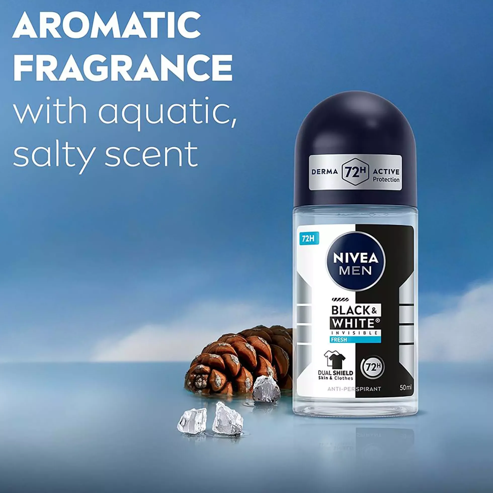 NIVEA Antiperspirant Deo Black & White Fresh Roll On 50 ml
