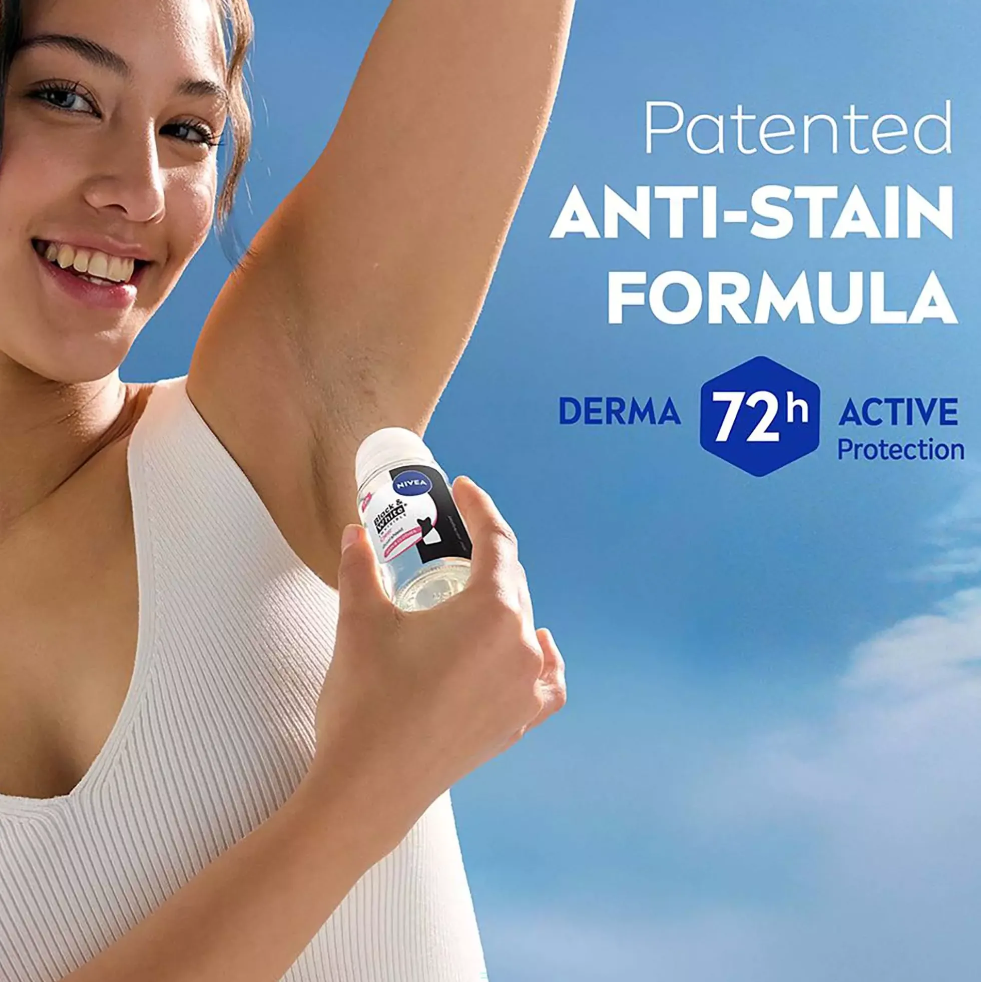 NIVEA Antiperspirant Deo Black & White Original Roll On 50 ml