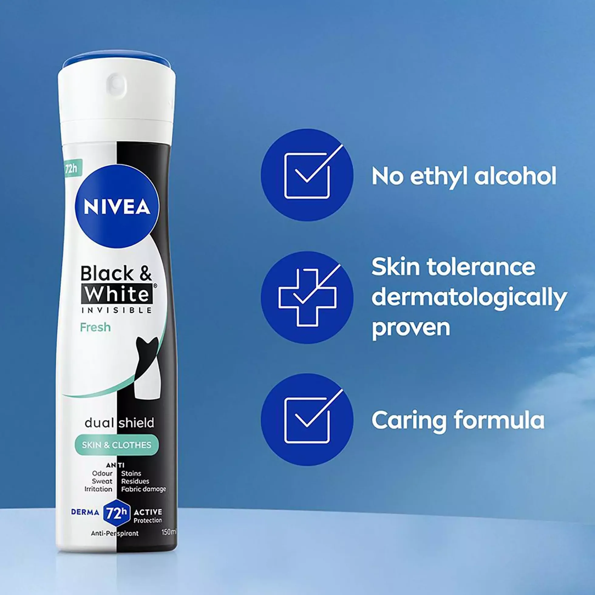 NIVEA Black & White Fresh Spray 150 ml