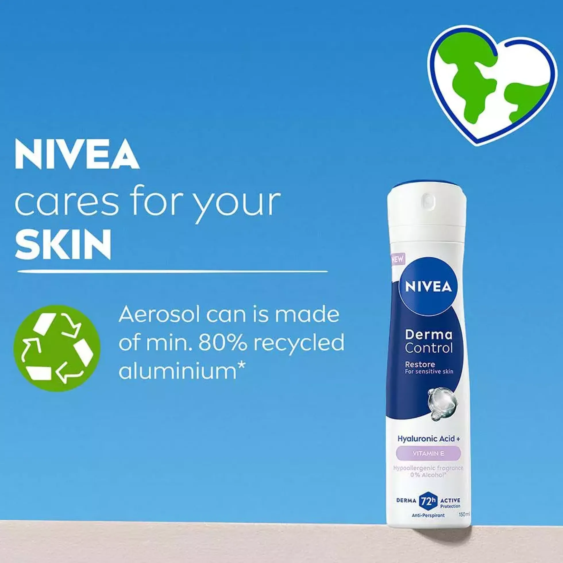 NIVEADerma Control Antiperspirant Deo Spray Restore Sensitive 150 ml