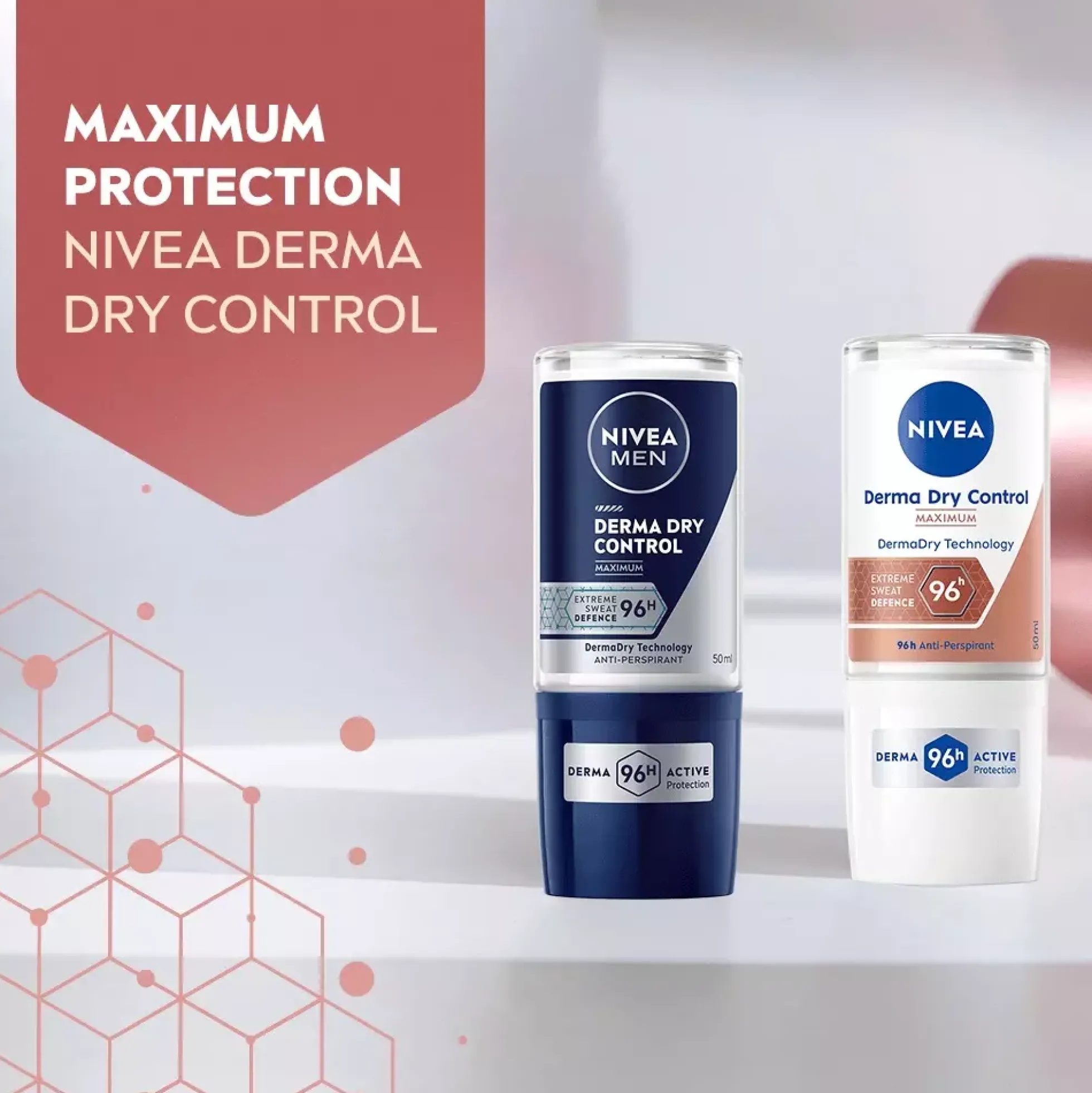 NIVEA Derma Dry Maximum Protection Roll on 50 ml