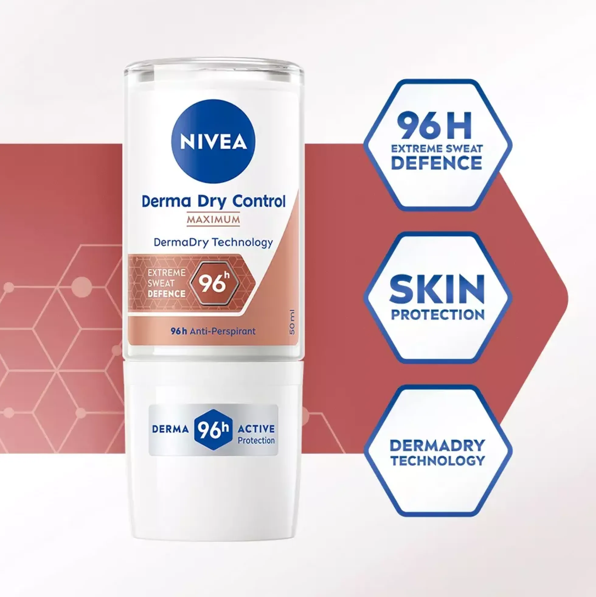 NIVEA Derma Dry Maximum Protection Roll on 50 ml
