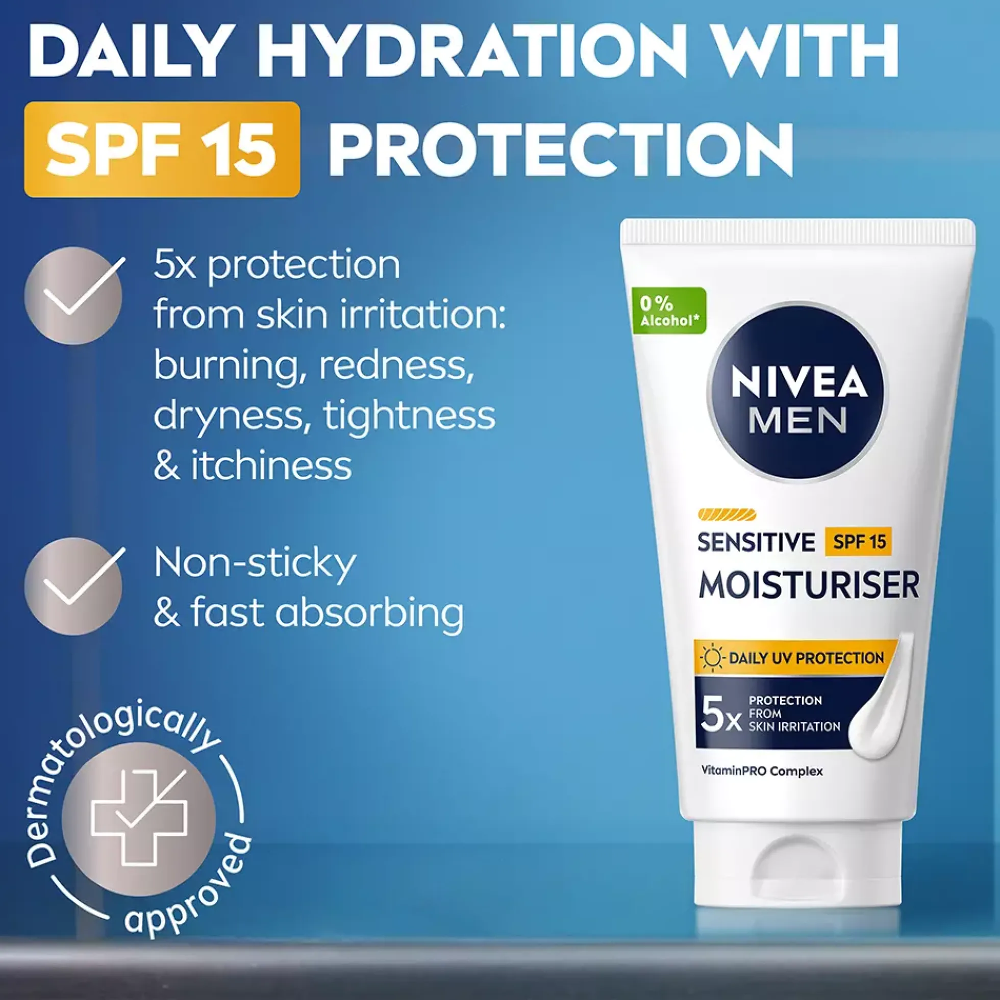 NIVEAMEN Sensitive SPF 15 Moisturiser 75 ml