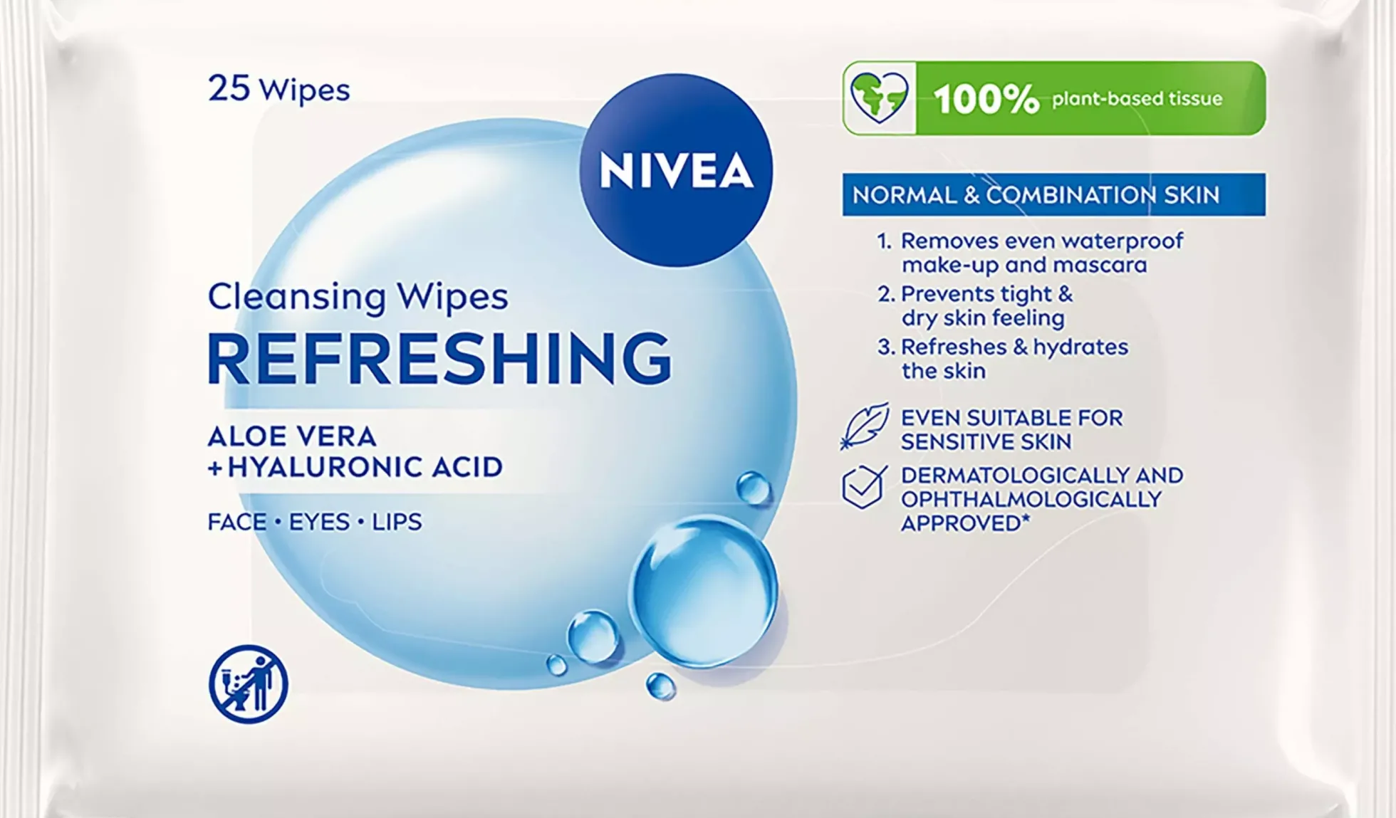 NIVEA Rengöringsservetter ansikte Cleansing Wipes Refreshing