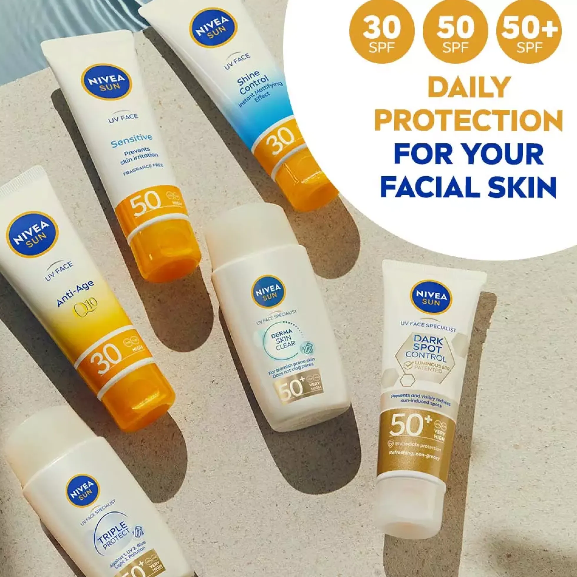 NIVEASUN UV Face Specialist Triple Protect Fluid SPF50+ 40 ml