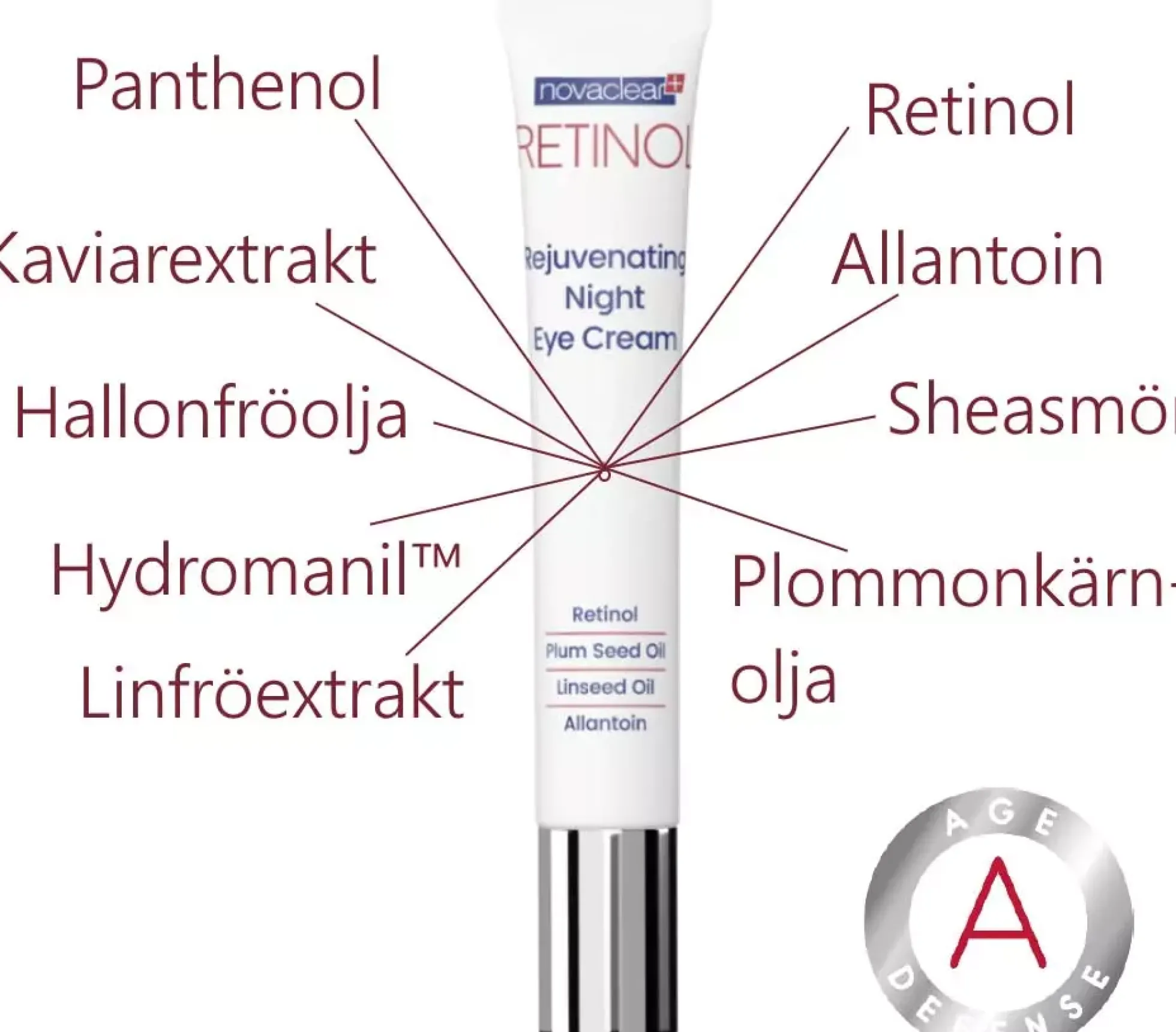 Novaclear Retinol Rejuvenating Night Eye Cream 15 ml