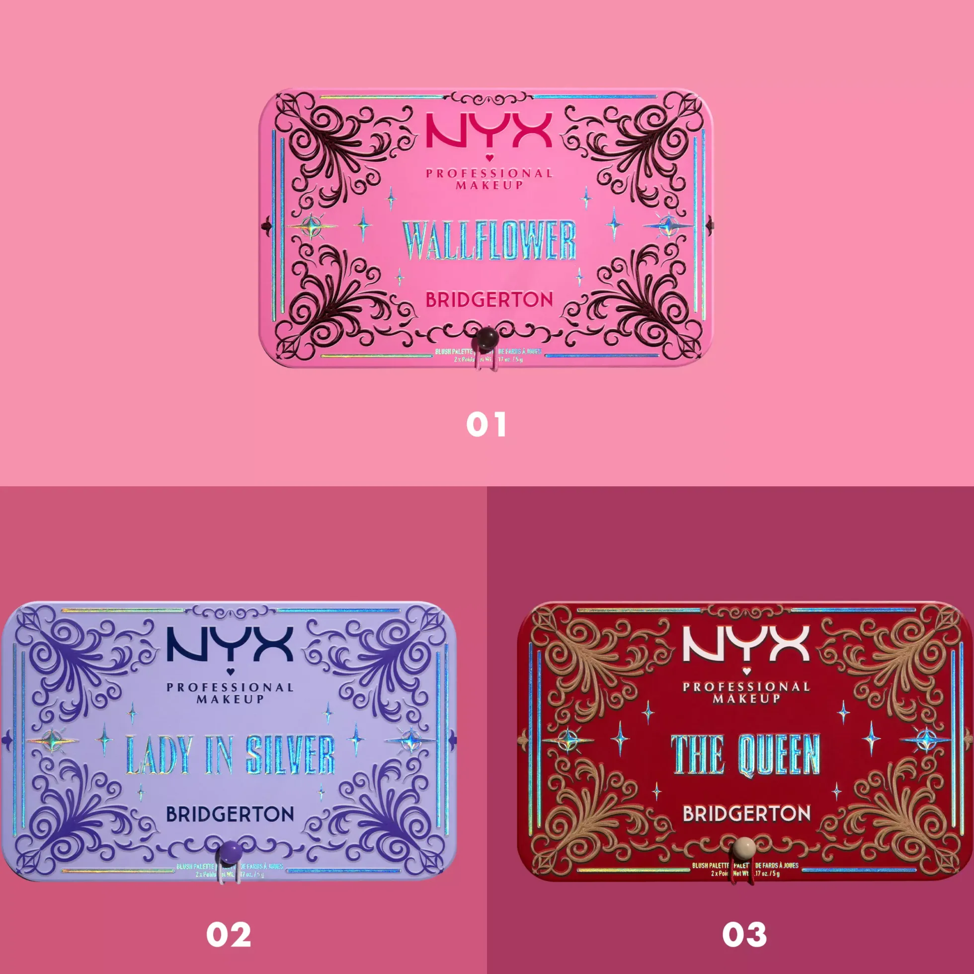 NYX PROFESSIONAL MAKEUP Bridgerton Royal Blush Palette 3 The Queen