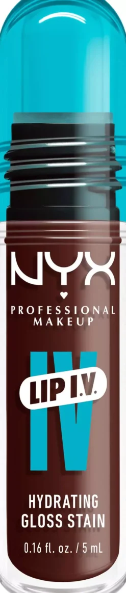NYX PROFESSIONAL MAKEUP Lip I.V. Hydrating Gloss Stain Lip Gloss 05 Mocha Me Wet