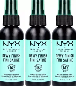 NYX PROFESSIONAL MAKEUP Makeup Setting Spray Dewy Finish x 3
