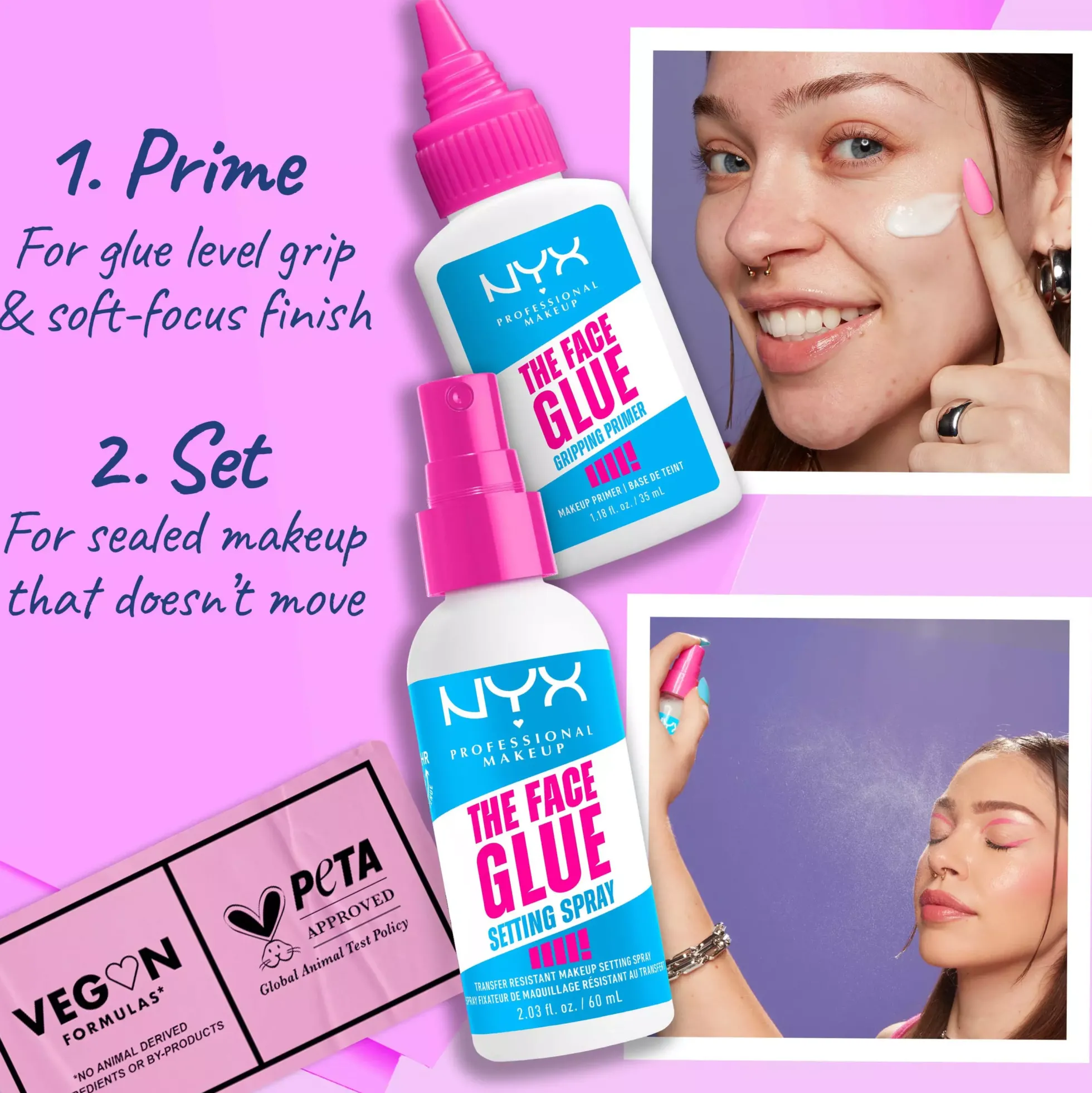 NYX PROFESSIONAL MAKEUP The Face Glue Setting Spray 60 ml