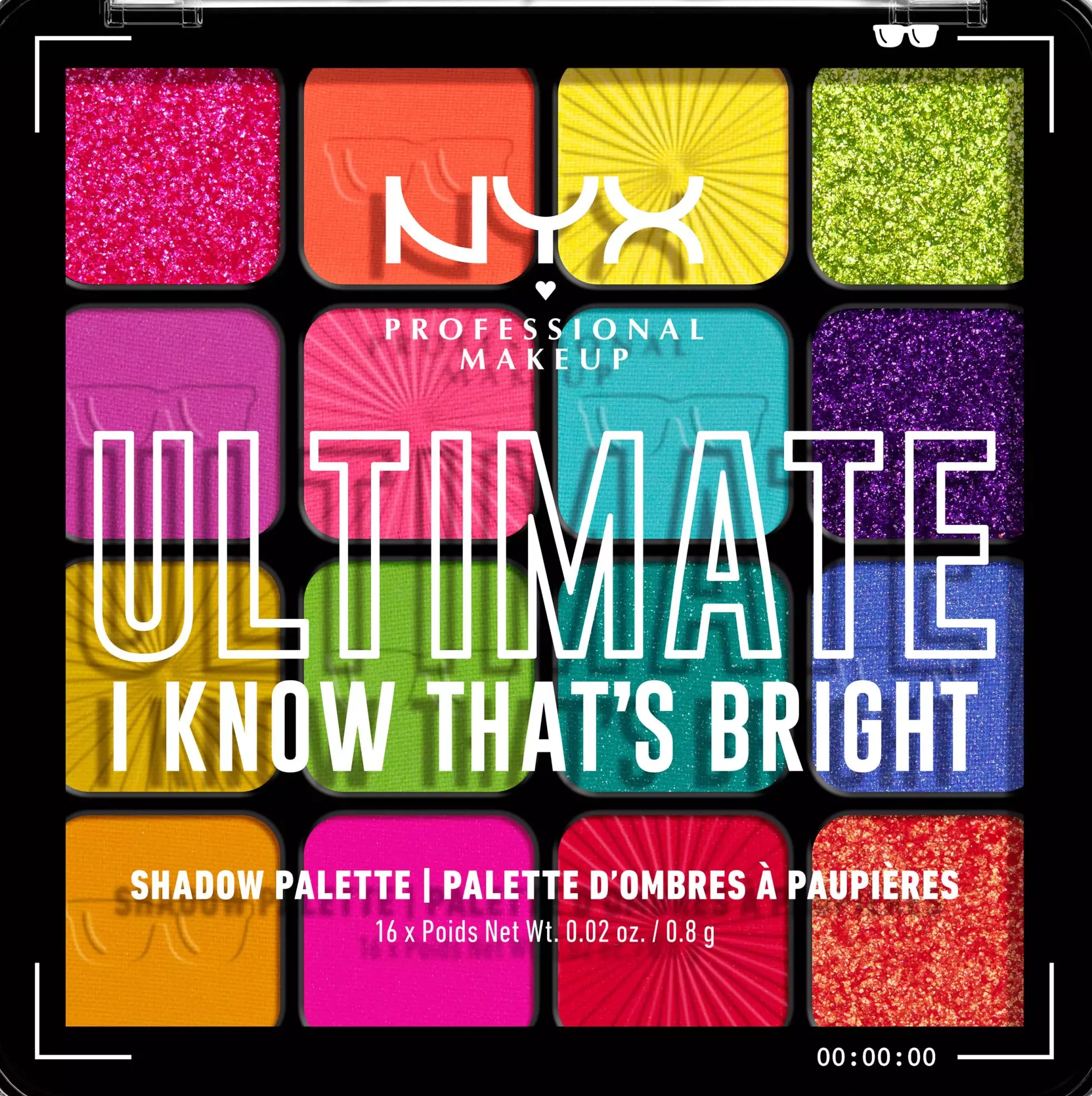 NYX PROFESSIONAL MAKEUP Ultimate Shadow Palette 04W I Know Thats Bright