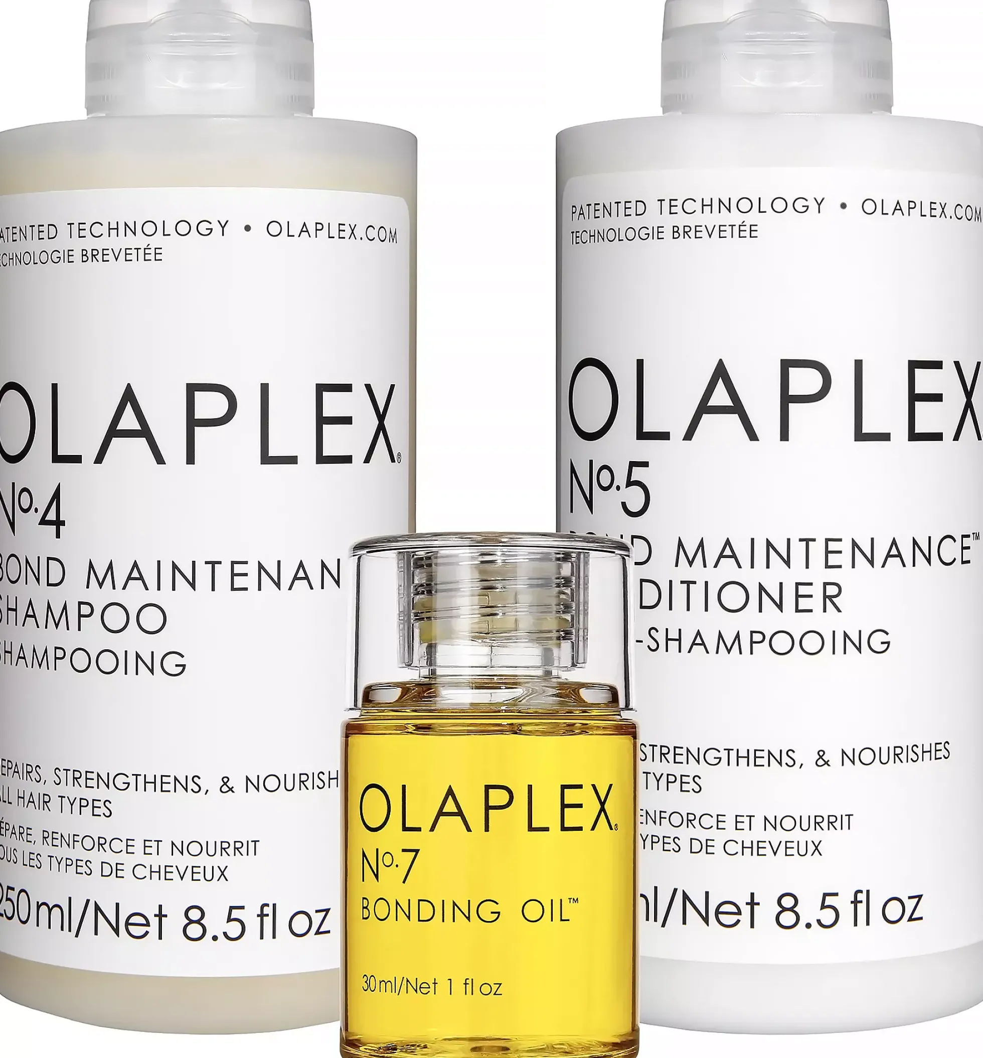 Olaplex Bundle No.4 Shampoo 250 ml & No.5 Conditioner 250 ml & No.7 Bonding Oil 30 ml