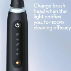 Oral B iO 5 black and white electric toothbrushes Designed by Braun