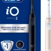 Oral B iO 2 Duo-pack Electric Toothbrushes Night Black & Calm Pink