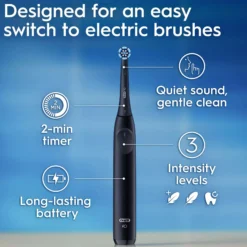 Oral B iO 2 Duo-pack Electric Toothbrushes Night Black & Calm Pink
