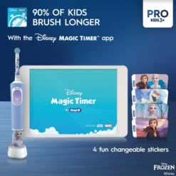 Oral B Pro Kids Electric Toothbrush 2 Brush heads Disney Frozen