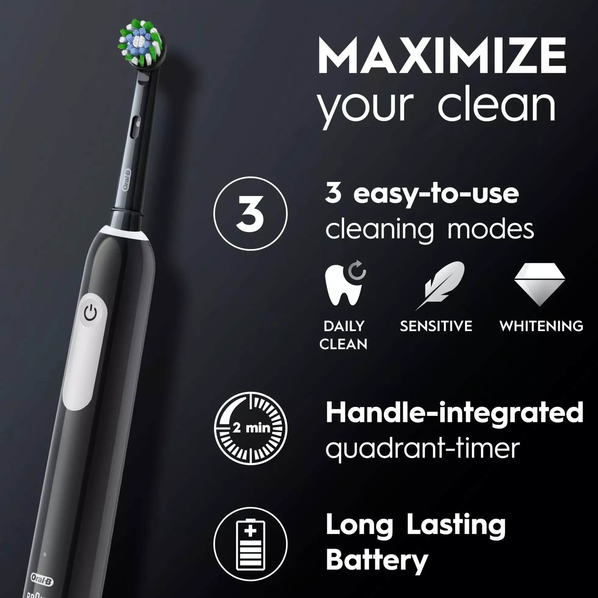 Oral B Pro Series 1 Electric Toothbrush Blue & Black