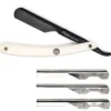 Parker Shaving PTAWK Adjustable Push w. 3 blade option White Handle Barber/Straight Razor