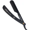 Parker Shaving PTBMETAL-Black Steel Push Type Barber/Straight Razor