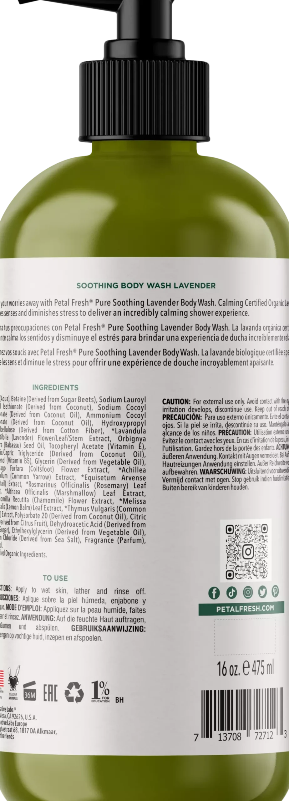 Petal FreshPure Lavender Body Wash 475 ml