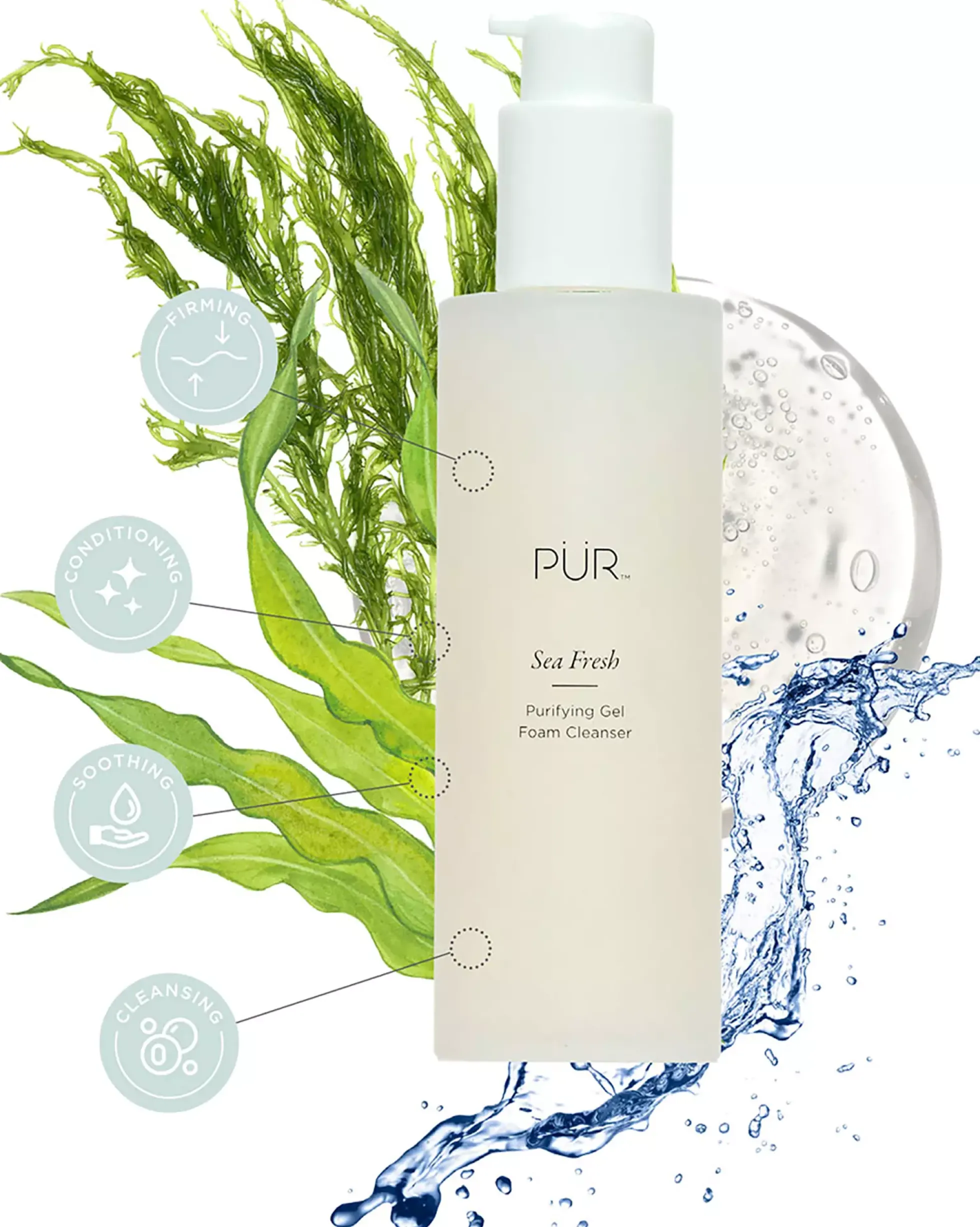 PÜR Cosmetics Sea Fresh Purifying Gel Foam Cleanser 150 ml