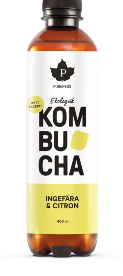 Pureness Kombucha Ingefära & Citron Eko 400 ml