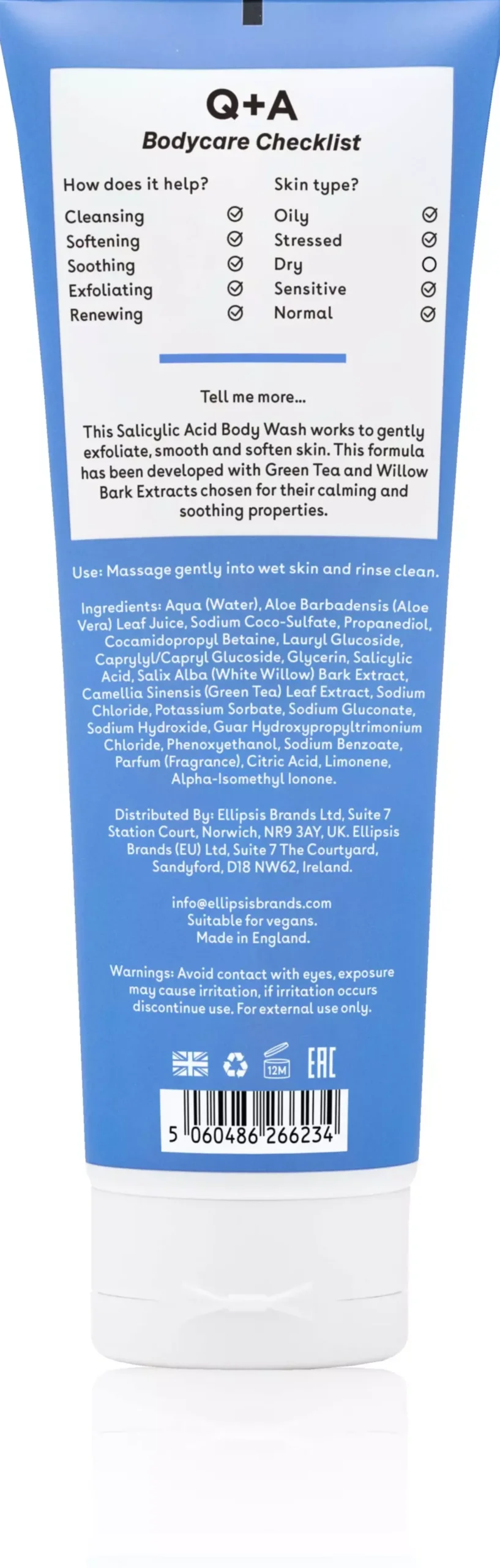 Q+A Salicylic Acid Body Wash 250 ml