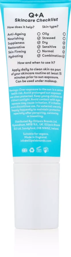 Q+A Squalane Hydrating Face Sunscreen SPF 50 50 ml