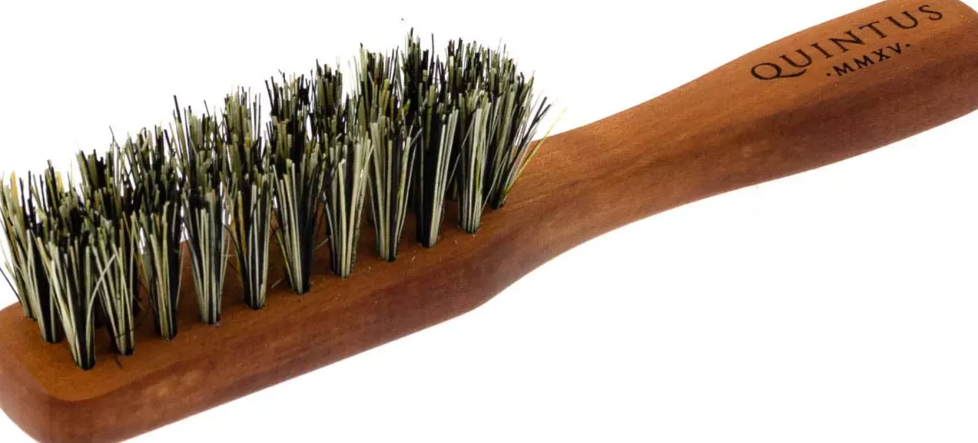 Quintus MMXV Small Vegan Beard Brush with Handle Tampico Fibers