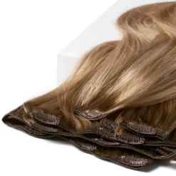 Rapunzel of Sweden Classic Clip-ins Straight / Medium Volume / 7 pieces 40 cm Brown Ash Blonde Balayage B5.1/7.3