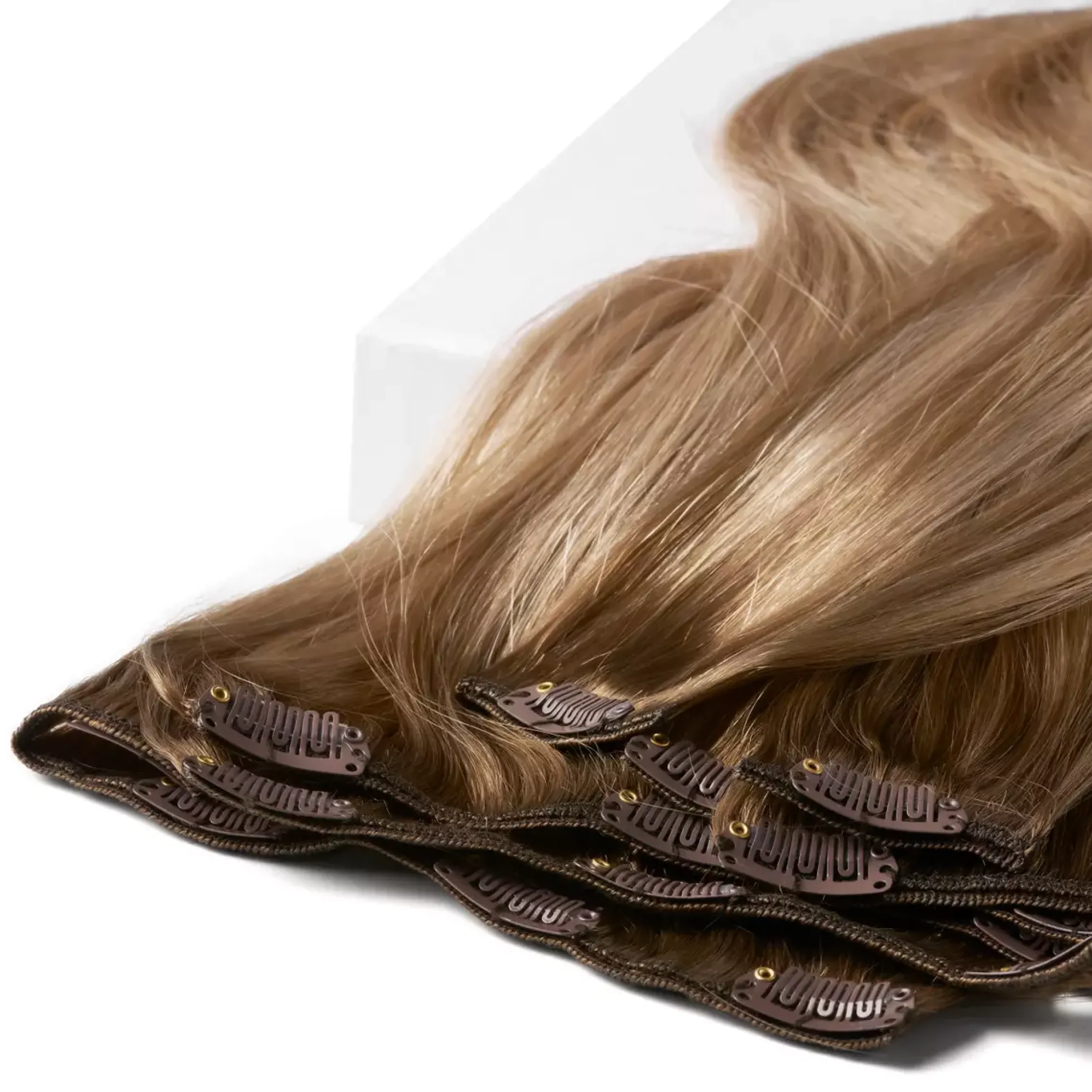 Rapunzel of Sweden Classic Clip-ins Straight / Medium Volume / 7 pieces 40 cm Brown Ash Blonde Balayage B5.1/7.3