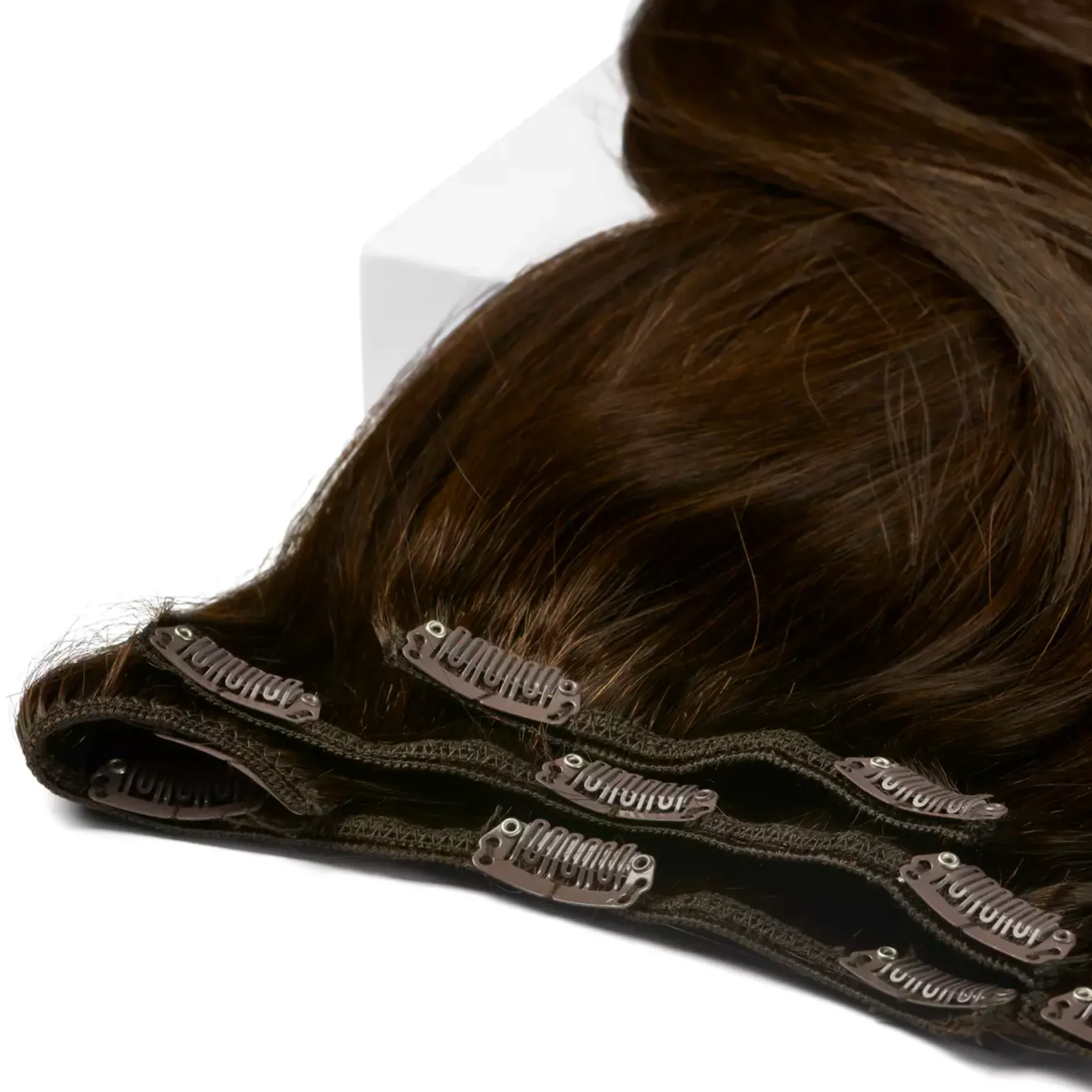 Rapunzel of Sweden Classic Clip-ins Straight / Medium Volume / 7 pieces 50 cm 2.3 Chocolate Brown
