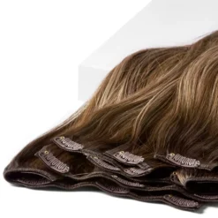 Rapunzel of Sweden Classic Clip-ins Straight / Medium Volume / 7 pieces 50 cm Hazelnut Caramel Balayage B2.3/5.0