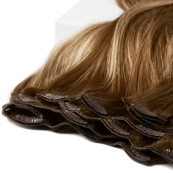 Rapunzel of Sweden Classic Clip-ins Straight / Medium Volume / 7 pieces 50 cm Brownish Blonde Balayage B5.0/8.3
