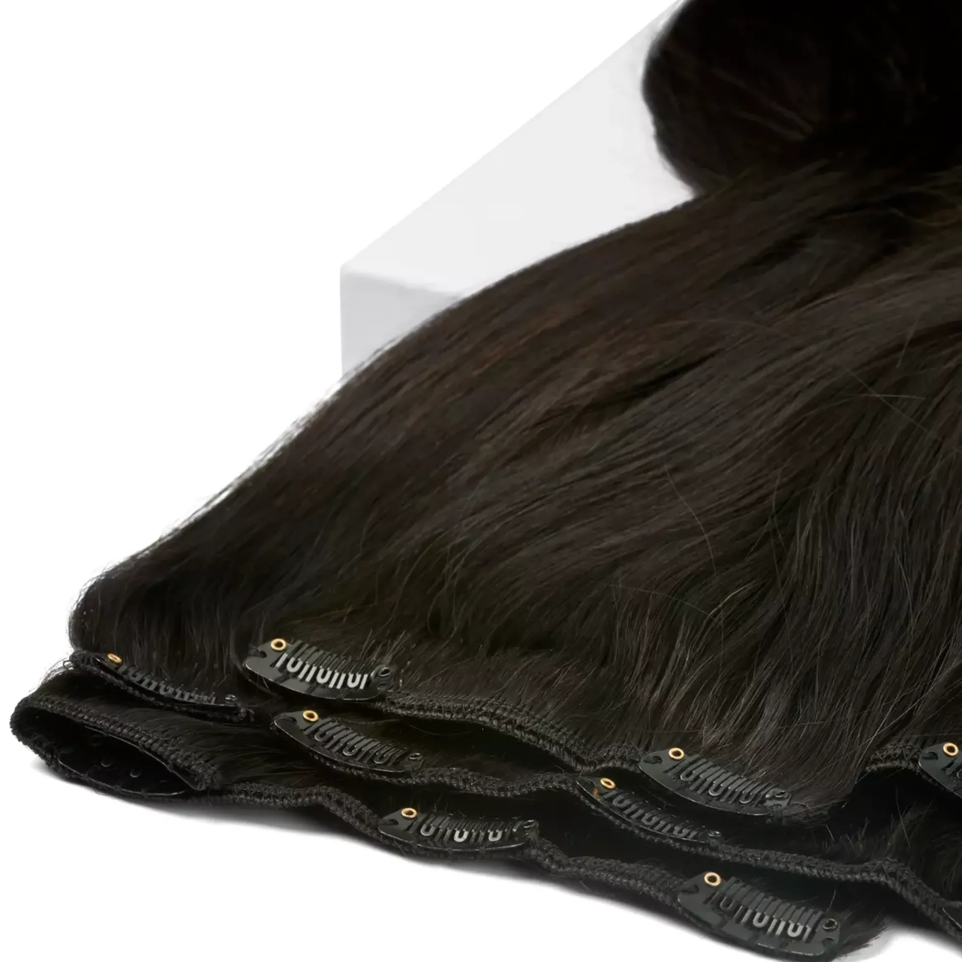 Rapunzel of Sweden Classic Clip-ins Straight / Medium Volume / 7 pieces 60 cm 1.2 Black Brown