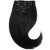 Rapunzel of Sweden Classic Clip-ins Straight / Medium Volume / 7 pieces 50 cm 1.0 Black