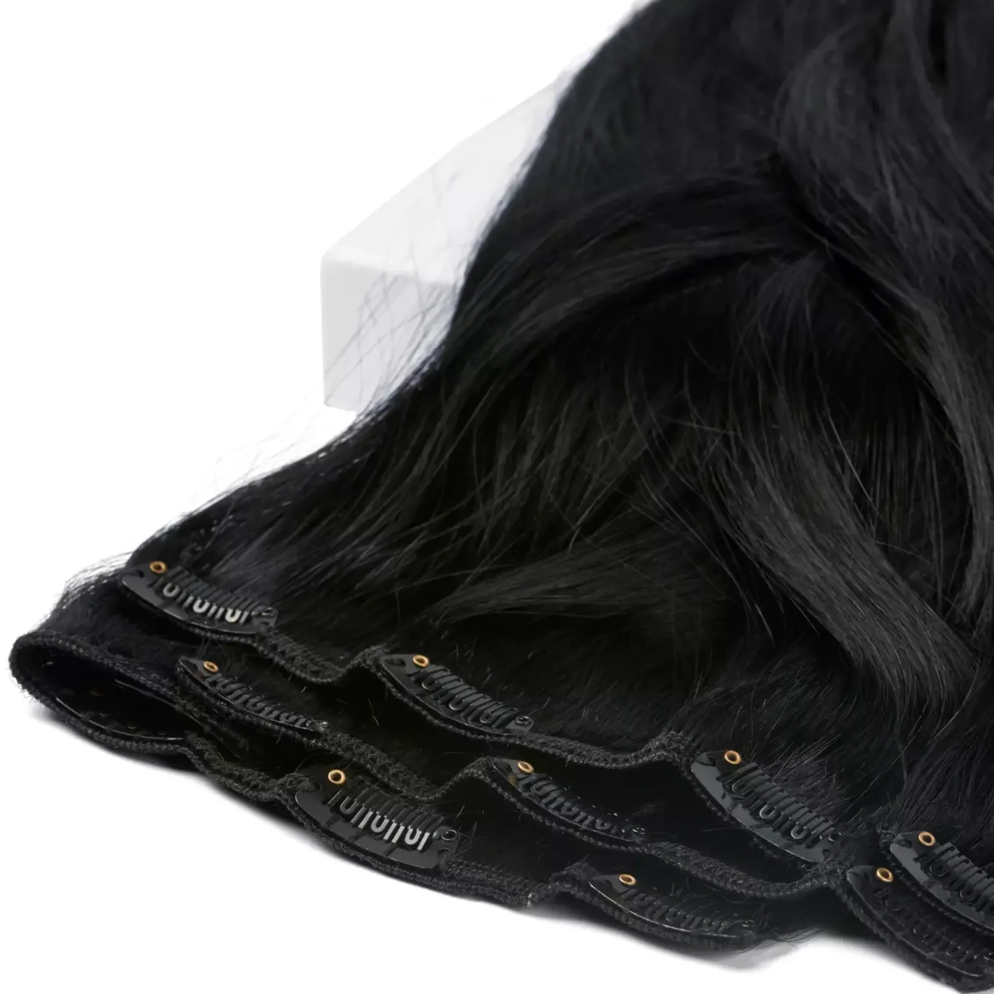 Rapunzel of Sweden Classic Clip-ins Straight / Medium Volume / 7 pieces 50 cm 1.0 Black