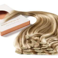 Rapunzel of Sweden Invisible Clip-ins Straight / Medium Volume / 7 pieces cm M7.3/10.8 Cendre Ash Blonde Mix 50