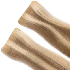 Rapunzel of Sweden Premium Tape Extensions Straight / Seamless Tape 4 cm / 8 pieces50 cm M7.3/10.8 Cendre Ash Blonde Mix