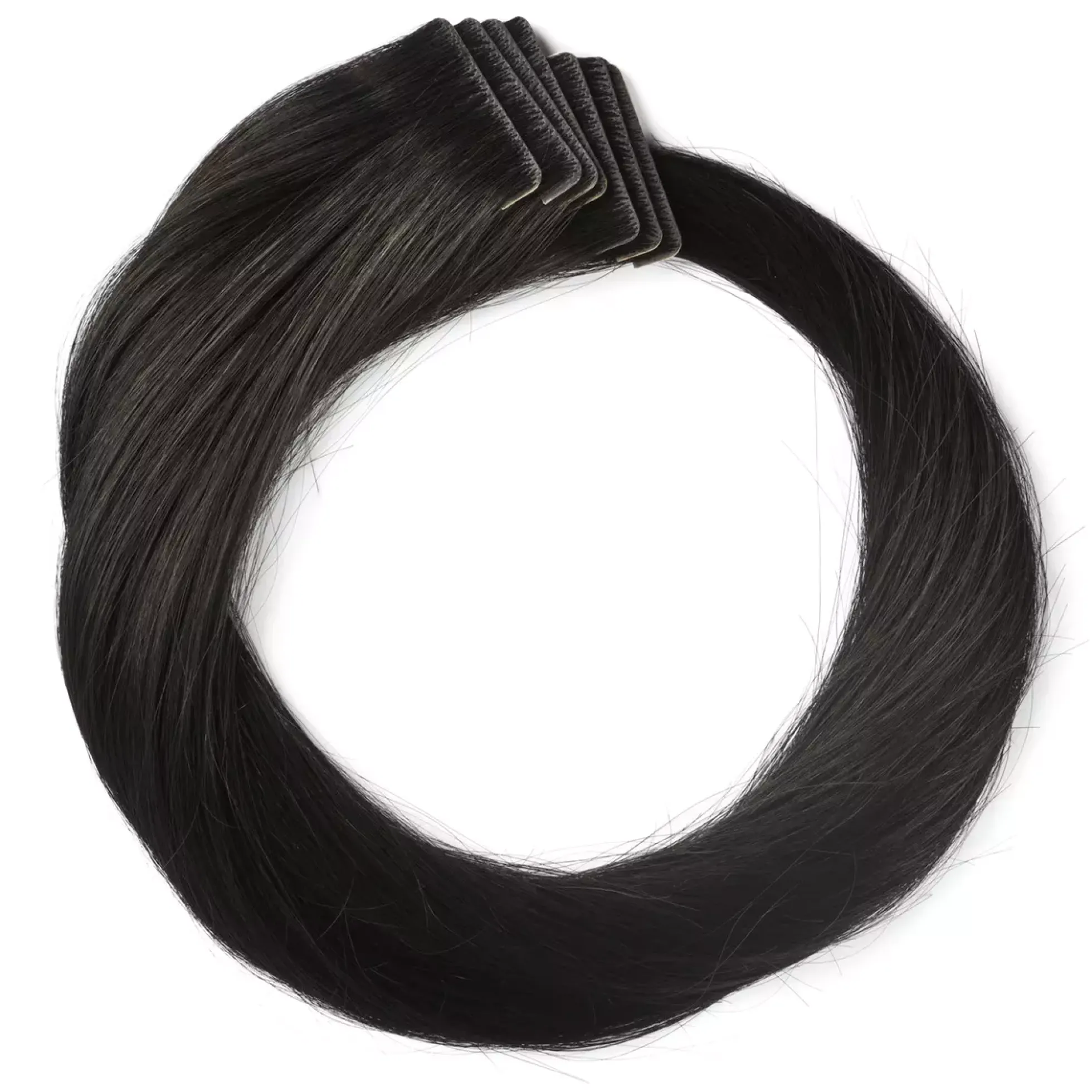 Rapunzel of Sweden Premium Tape Extensions Straight / Seamless Tape 4 cm / 8 pieces 50 cm 1.0 Black