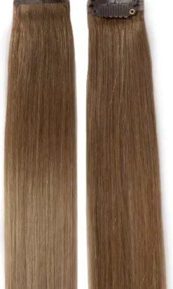 Rapunzel of Sweden Single Invisible Clip-ins Straight / 2 pieces 40 cm Brownish Blonde Balayage B5.0/8.3