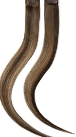 Rapunzel of Sweden Single Invisible Clip-ins Straight / 2 pieces 40 cm Hazelnut Caramel Balayage B2.3/5.0