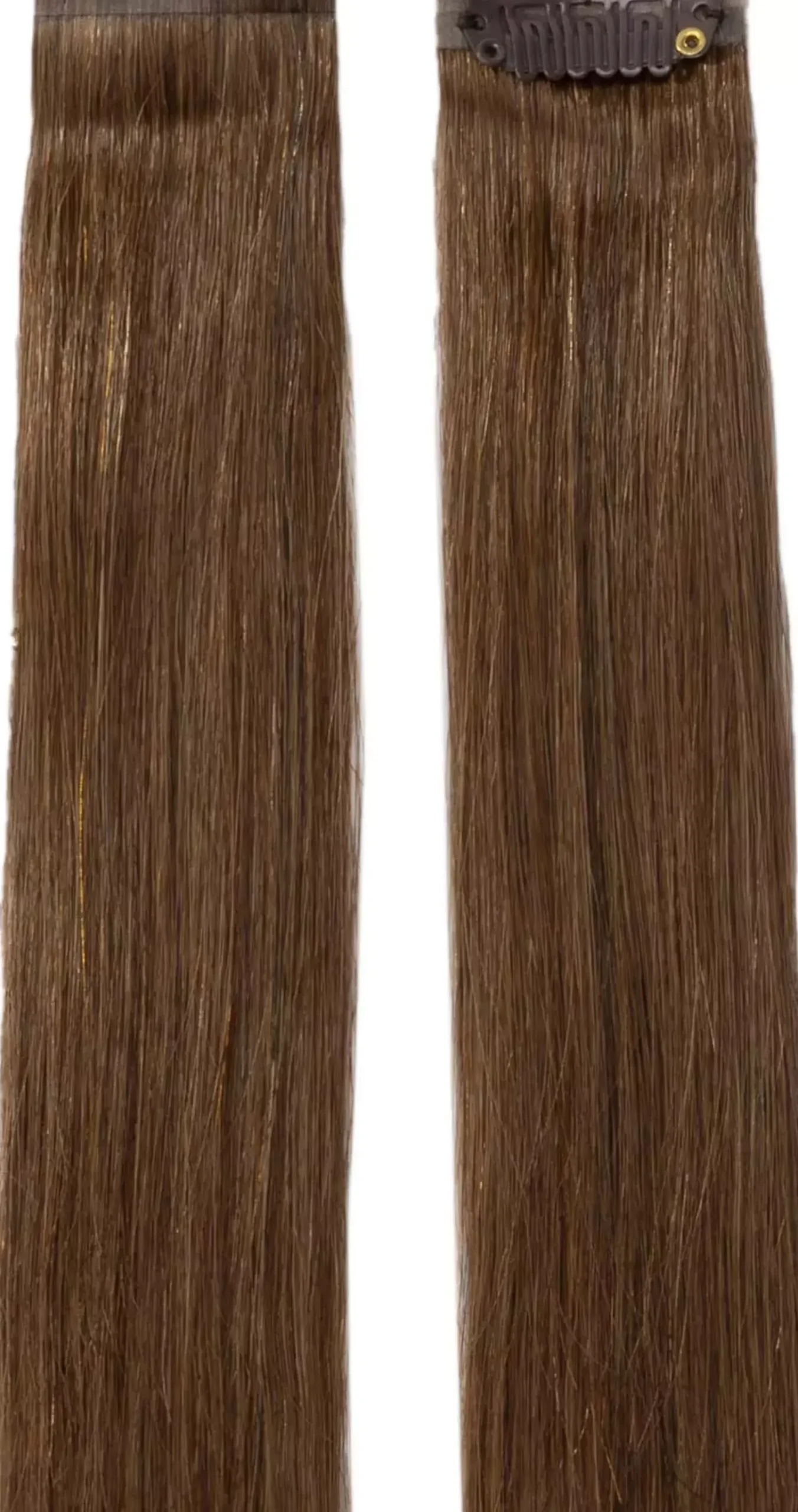 Rapunzel of Sweden Single Invisible Clip-ins Straight / 2 pieces 40 cm 2.0 Dark Brown