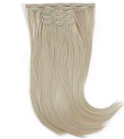 Rapunzel of Sweden Vegan Clip-ins Straight / Medium Volume / 5 pieces 50 cm 10.7 Light Grey