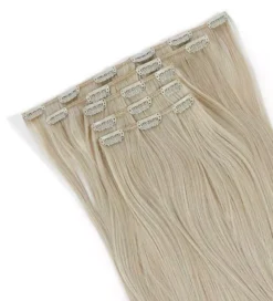 Rapunzel of Sweden Vegan Clip-ins Straight / Medium Volume / 5 pieces 50 cm 10.7 Light Grey