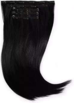 Rapunzel of Sweden Vegan Clip-ins Straight / Medium Volume / 5 pieces 50 cm 1.0 Black